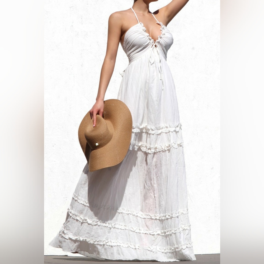 New with the tag V neck woven maxi dress